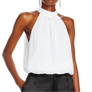 Alice and Olivia Maris halter top with tie back